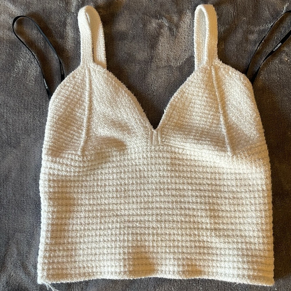 Forever 21 waffle knit sweater crop top